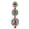 18", 22", & 26" Triple Wreath Door Décor Piece With Warm White Twinkle LED Lights